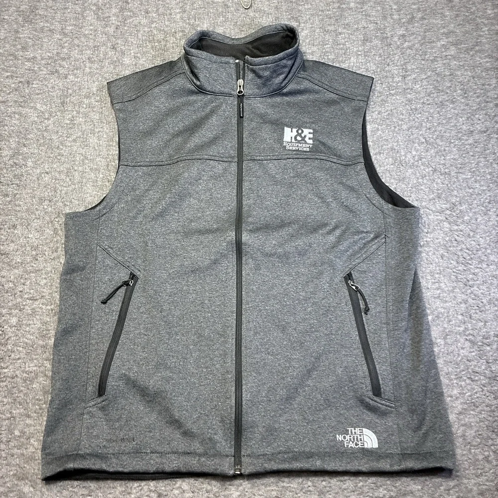 The North Face Windwall Vest Mens XL Soft Logo Gray Outdoor Performance Hiking